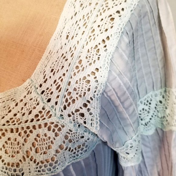 Drop-Dead-Gorgeous!! VTG Prairie Boho Peasant Dress 1970's - Picture 6 of 13